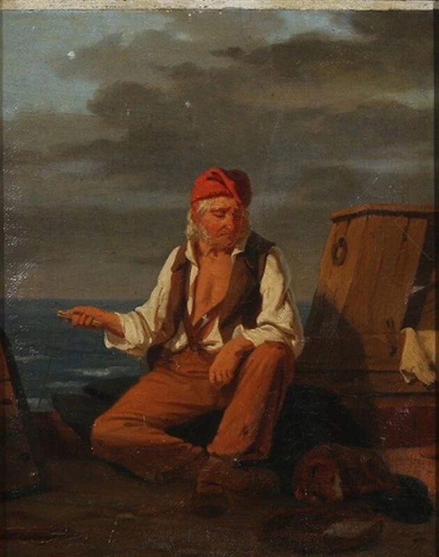 Un pescatore al molo